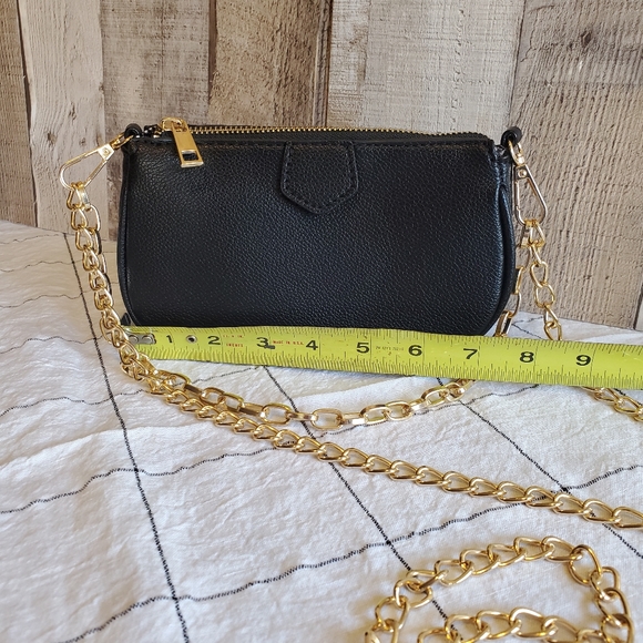 DELUXITY | Faux Leather Crossbody 3pc Set in Black - Picture 4 of 12